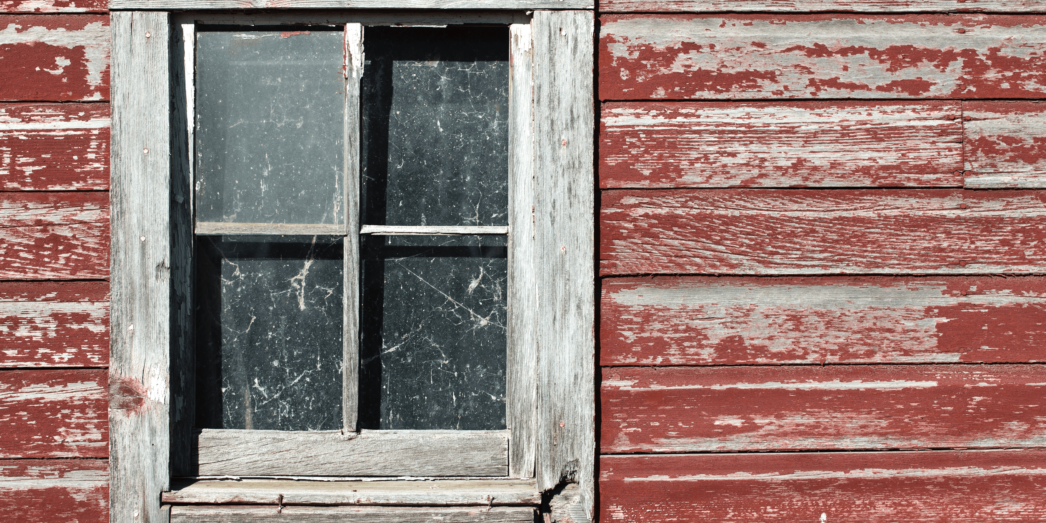 Close-up photo of a window at the farm stay